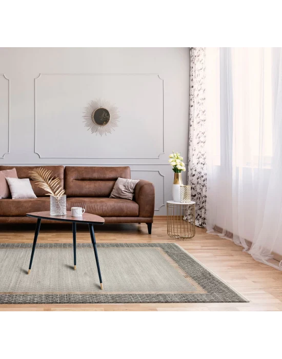 LISBON HALI 0059 Parlak Dokulu Modern Desenli Renkli Metalik Işıltılı Makine Halısı