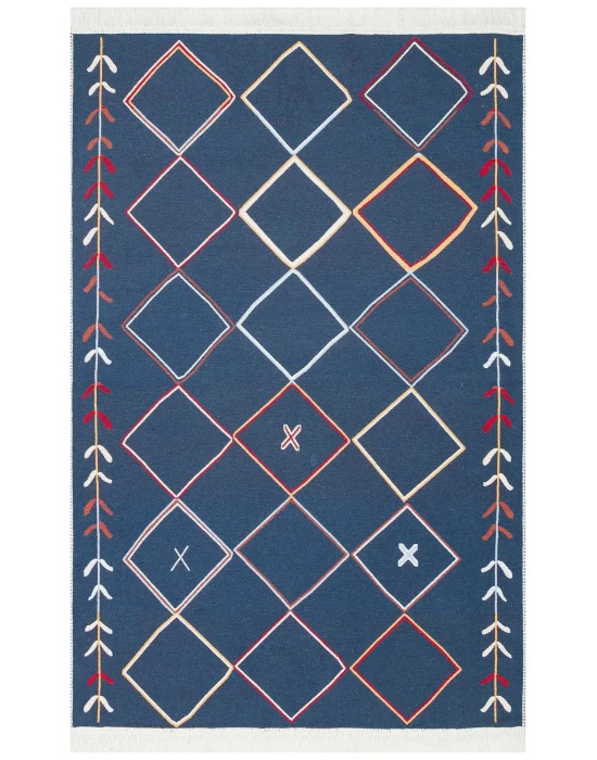 Arya Ar 21 Multy %100 Geri Dönüşümlü Pamuktan Çift Taraflı Yıkanabilir Modern Dekoratif Kilim