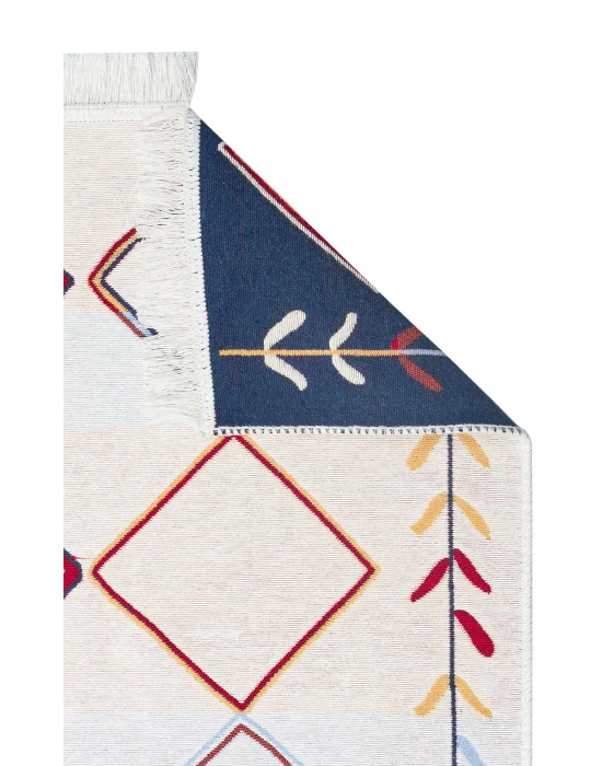 Arya Ar 21 Multy %100 Geri Dönüşümlü Pamuktan Çift Taraflı Yıkanabilir Modern Dekoratif Kilim