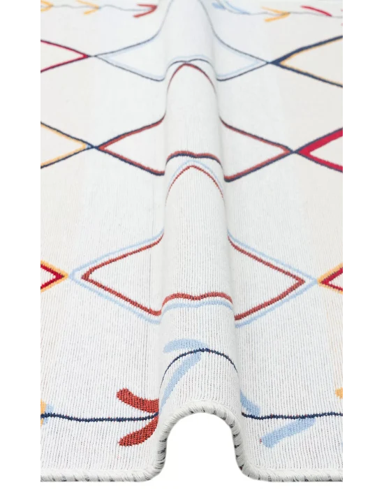 Arya Ar 21 Multy %100 Geri Dönüşümlü Pamuktan Çift Taraflı Yıkanabilir Modern Dekoratif Kilim