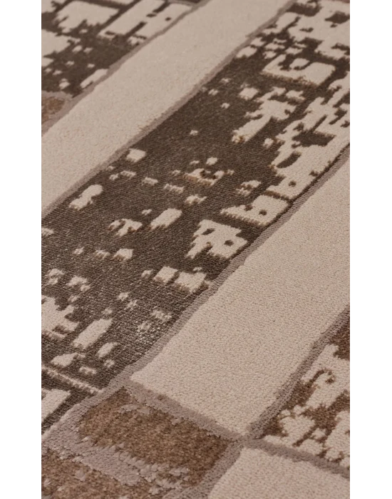 TORINO HALI 0065 Sık Dokuma Dökümlü Yere Oturan Hav Toz Vermez Yıkanabilir Kaymaz Tabanlı Modern Halı