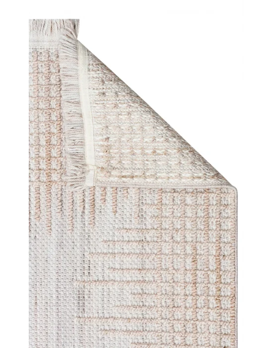 Cozy CZY 01 Grey Beige Hav Toz Vermez Modern Örgü Dokuma Makine Halısı