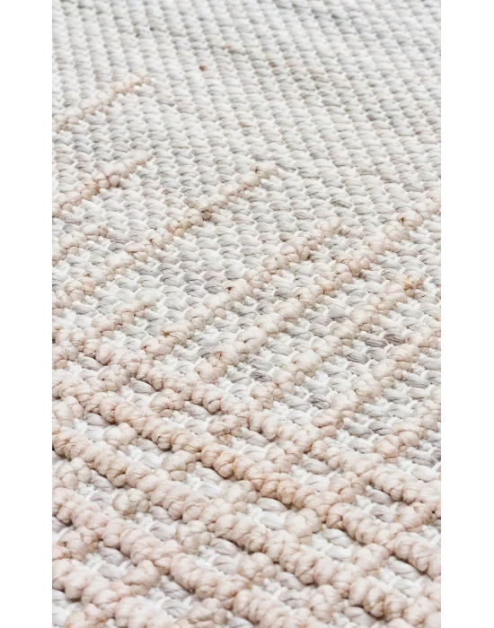 Cozy CZY 01 Grey Beige Hav Toz Vermez Modern Örgü Dokuma Makine Halısı