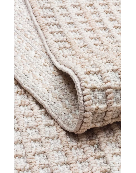 Cozy CZY 01 Grey Beige Hav Toz Vermez Modern Örgü Dokuma Makine Halısı