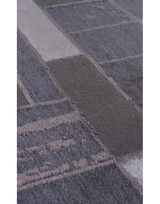 TORINO HALI 0091 Sık Dokuma Dökümlü Yere Oturan Hav Toz Vermez Yıkanabilir Kaymaz Tabanlı Modern Halı