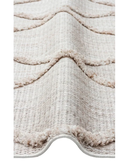 MALIBU HALI 0041 Hav Toz Vermez Yumuşak Dokulu Etnik Örgü Desenlere Sahip Modern İskandinav Halı