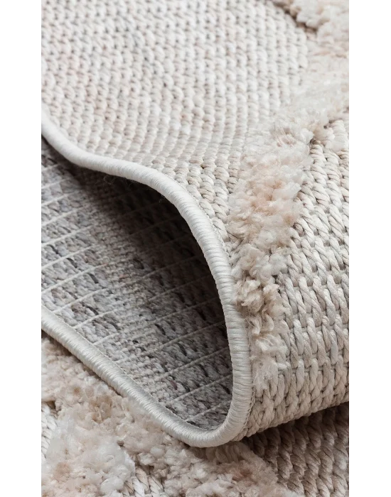 MALIBU HALI 0041 Hav Toz Vermez Yumuşak Dokulu Etnik Örgü Desenlere Sahip Modern İskandinav Halı