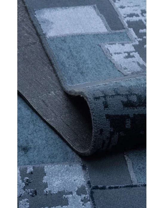 TORINO HALI 0068 Sık Dokuma Dökümlü Yere Oturan Hav Toz Vermez Yıkanabilir Kaymaz Tabanlı Modern Halı
