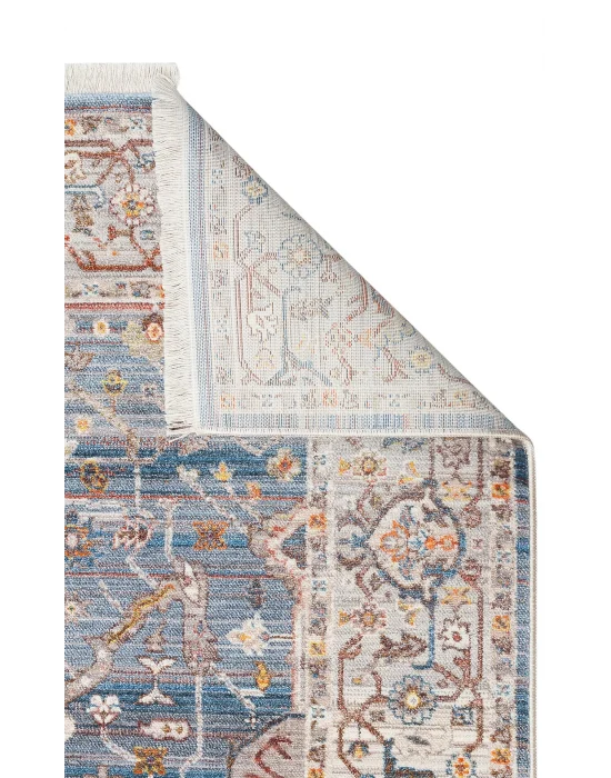 PIETRA HALI 0035 Sıcak Renk Tonlu Etnik Desenli Yumuşak Dokulu Makine Halısı