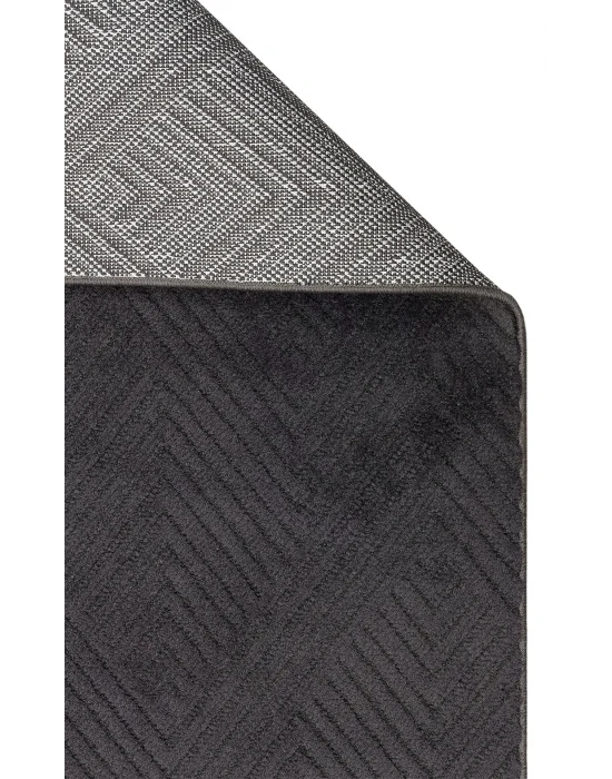 Urban 01 Black Etnik Desenlere Sahip Hav Toz Vermez Yumuşak Dokulu Modern Halı