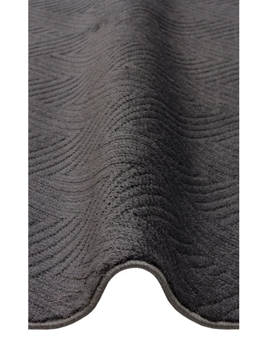 Urban 01 Black Etnik Desenlere Sahip Hav Toz Vermez Yumuşak Dokulu Modern Halı