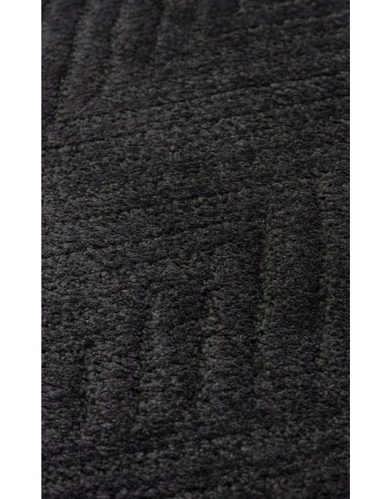 Urban 01 Black Etnik Desenlere Sahip Hav Toz Vermez Yumuşak Dokulu Modern Halı