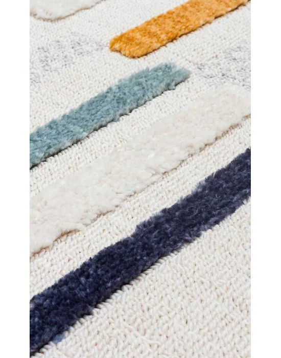 Terazzo 01 Multy Hav Toz Vermez Yumuşak Dokulu Etnik Örgü Desenlere Sahip Modern İskindinav Halı