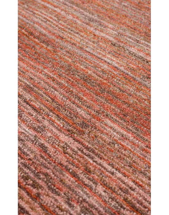 PIETRA HALI 0073 Sıcak Renk Tonlu Etnik Desenli Yumuşak Dokulu Makine Halısı