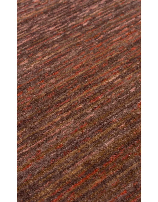 PIETRA HALI 0073 Sıcak Renk Tonlu Etnik Desenli Yumuşak Dokulu Makine Halısı