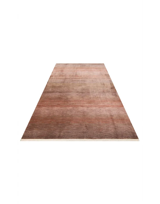 PIETRA HALI 0073 Sıcak Renk Tonlu Etnik Desenli Yumuşak Dokulu Makine Halısı