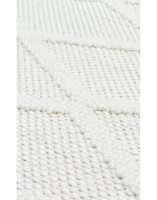 Cozy CZY 04 Cream Hav Toz Vermez Modern Örgü Dokuma Makine Halısı