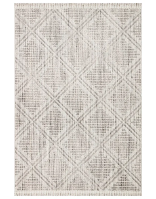 Cozy CZY 03 Grey Silver Hav Toz Vermez Modern Örgü Dokuma Makine Halısı