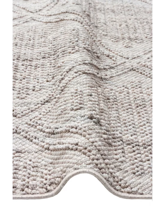 Cozy CZY 03 Grey Silver Hav Toz Vermez Modern Örgü Dokuma Makine Halısı