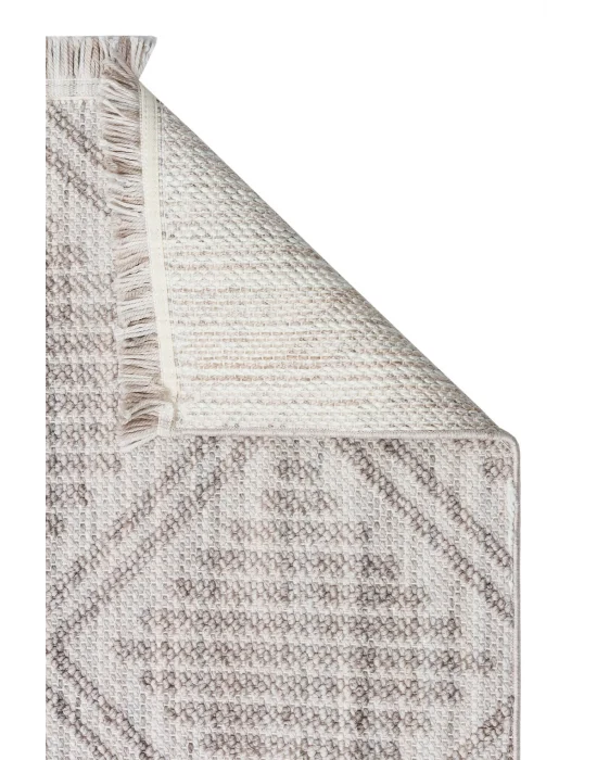 Cozy CZY 03 Grey Silver Hav Toz Vermez Modern Örgü Dokuma Makine Halısı