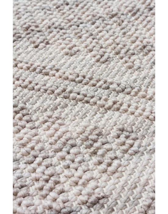 Cozy CZY 03 Grey Silver Hav Toz Vermez Modern Örgü Dokuma Makine Halısı