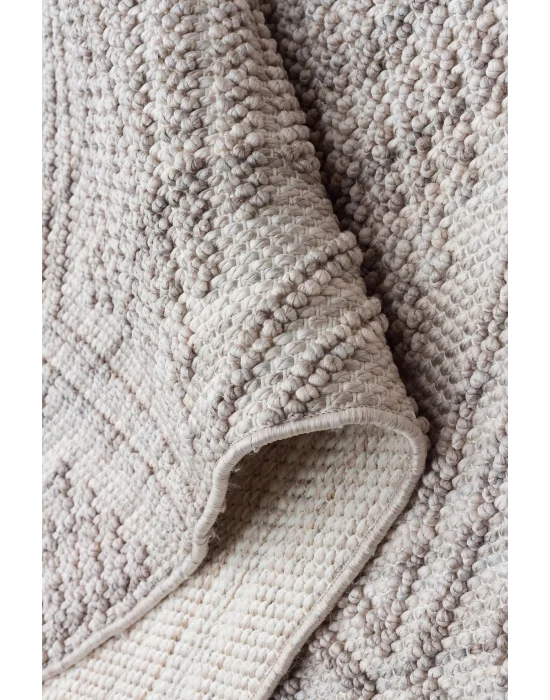 Cozy CZY 03 Grey Silver Hav Toz Vermez Modern Örgü Dokuma Makine Halısı
