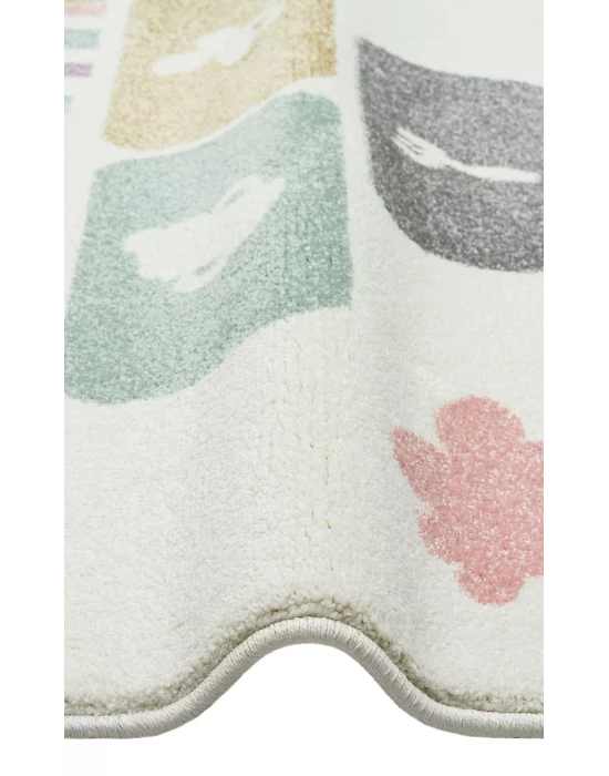 Eko Kids KDS 25 Pastel Sek Sek Desenli Hav Toz Vermez Çocuk Halısı