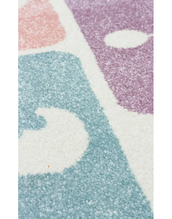 Eko Kids KDS 25 Pastel Sek Sek Desenli Hav Toz Vermez Çocuk Halısı