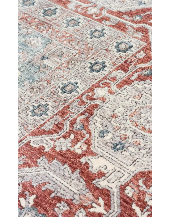 NAVARA HALI 0017 Geleneksel Uşak Desenlerine Sahip Vintage Görünümlü Yüksek Kalite Sık Dokuma Salon Halısı