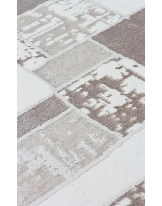 TORINO HALI 0067 Sık Dokuma Dökümlü Yere Oturan Hav Toz Vermez Yıkanabilir Kaymaz Tabanlı Modern Halı