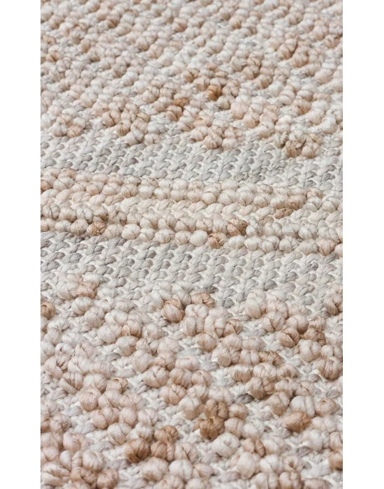 Cozy CZY 03 Grey Beige Hav Toz Vermez Modern Örgü Dokuma Makine Halısı