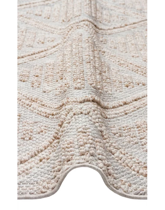 Cozy CZY 03 Grey Beige Hav Toz Vermez Modern Örgü Dokuma Makine Halısı