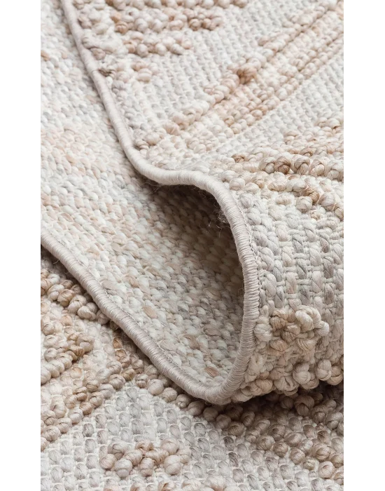 Cozy CZY 03 Grey Beige Hav Toz Vermez Modern Örgü Dokuma Makine Halısı