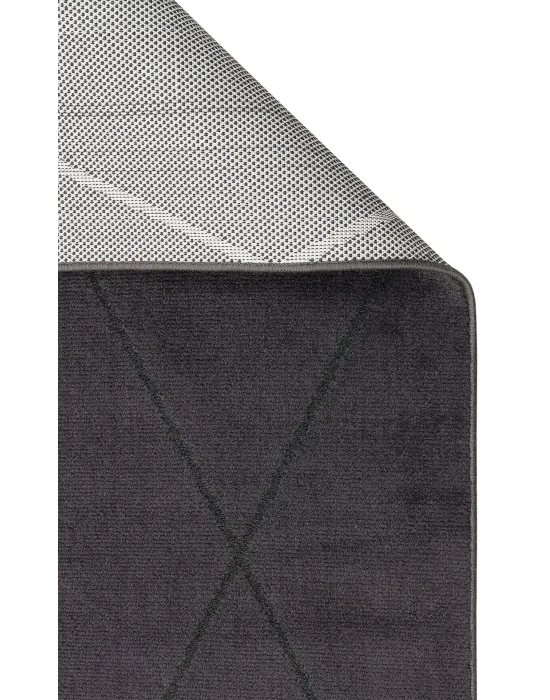 Urban 02 Black Etnik Desenlere Sahip Hav Toz Vermez Yumuşak Dokulu Modern Halı