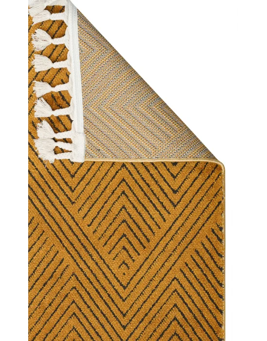 Urban 01 Gold Etnik Desenlere Sahip Hav Toz Vermez Yumuşak Dokulu Modern Halı