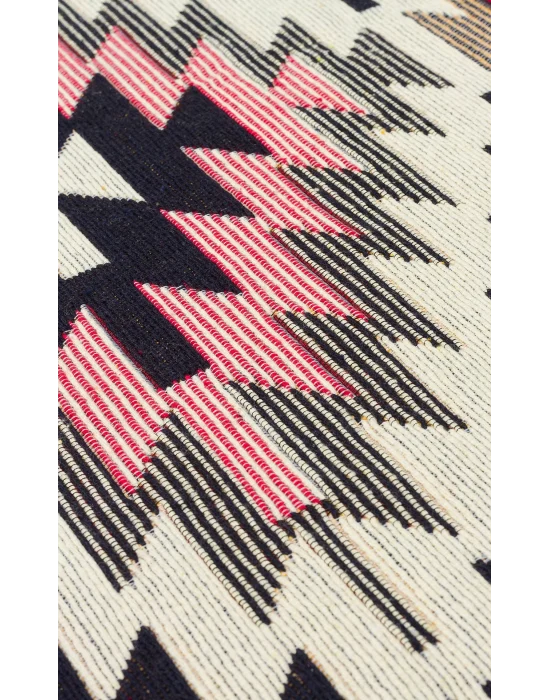 Arya Ar 33 Red %100 Geri Dönüşümlü Pamuktan Çift Taraflı Yıkanabilir Modern Dekoratif Kilim