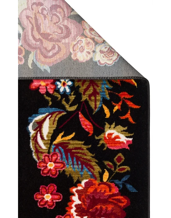 PIETRA HALI 0214 Sıcak Renk Tonlu Etnik Desenli Yumuşak Dokulu Makine Halısı