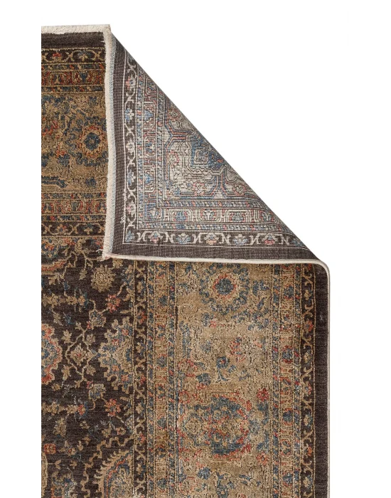 LAHOR HALI 0014 Özel Boyama İşlemi İle Üretilen Yüksek Alçak Dokuya Sahip Zengin Renkli Şık Salon Halısı