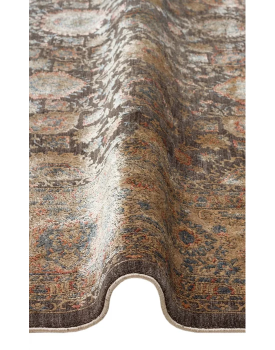 LAHOR HALI 0014 Özel Boyama İşlemi İle Üretilen Yüksek Alçak Dokuya Sahip Zengin Renkli Şık Salon Halısı