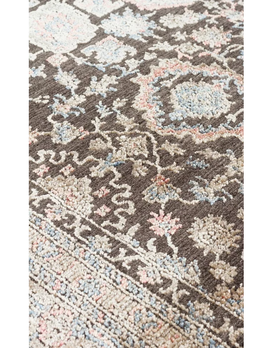 LAHOR HALI 0014 Özel Boyama İşlemi İle Üretilen Yüksek Alçak Dokuya Sahip Zengin Renkli Şık Salon Halısı