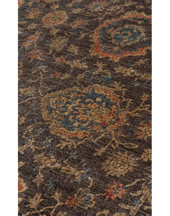 LAHOR HALI 0014 Özel Boyama İşlemi İle Üretilen Yüksek Alçak Dokuya Sahip Zengin Renkli Şık Salon Halısı