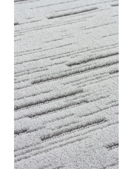 MISSORI HALI 0155 Hav Toz Vermez Sade Desenli Yumuşak Dokulu Modern Makine Halısı