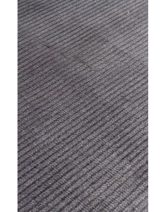 Napoli NAP 01 Antrasit Sade Desenli Modern Sık Dokuma Makine Halısı