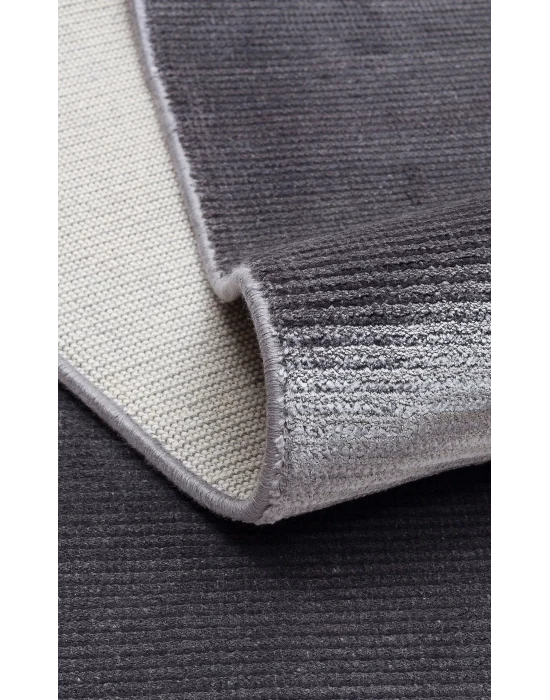 Napoli NAP 01 Antrasit Sade Desenli Modern Sık Dokuma Makine Halısı