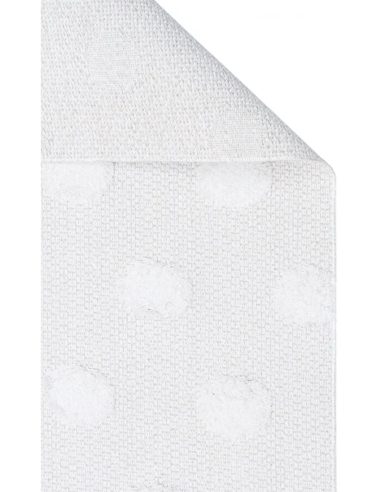 Dublin DBL 03 Cream Yıkanabilir Örgü Dokulu Naturel Pamuk Halı