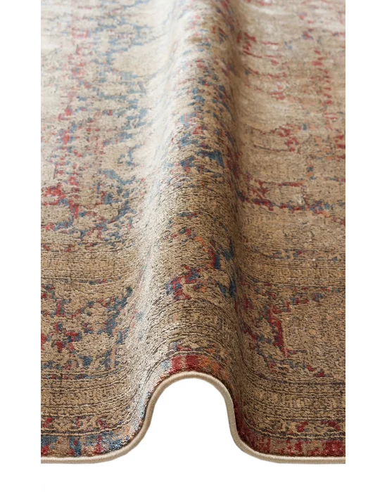 LAHOR HALI 0028 Özel Boyama İşlemi İle Üretilen Yüksek Alçak Dokuya Sahip Zengin Renkli Şık Salon Halısı