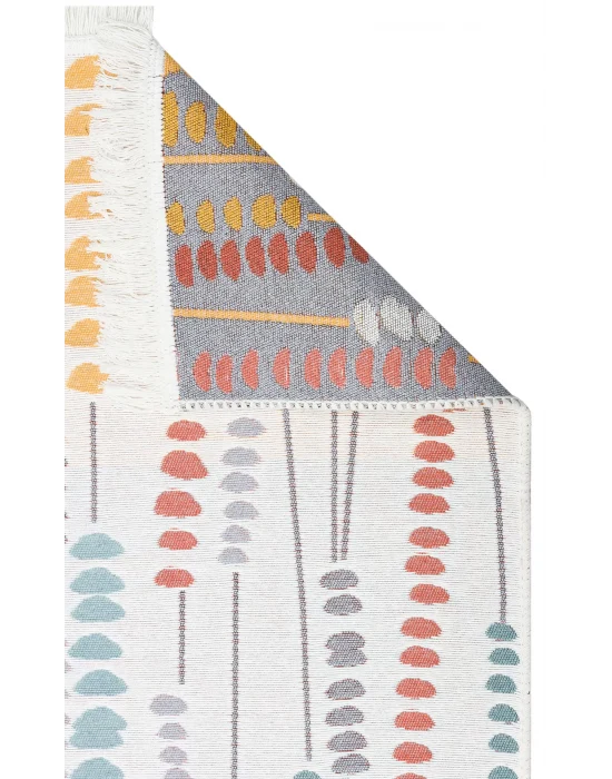 Arya Ar 34 Multy %100 Geri Dönüşümlü Pamuktan Çift Taraflı Yıkanabilir Modern Dekoratif Kilim