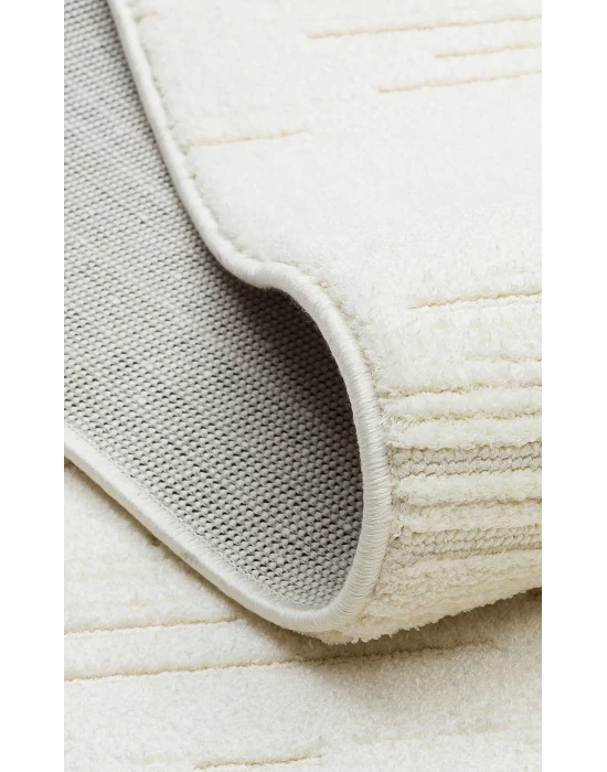 MISSORI HALI 0147 Hav Toz Vermez Sade Desenli Yumuşak Dokulu Modern Makine Halısı