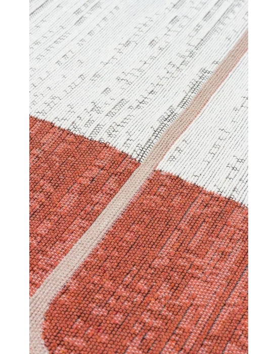 Arya Ar 36 Black Terra %100 Geri Dönüşümlü Pamuktan Çift Taraflı Yıkanabilir Modern Dekoratif Kilim