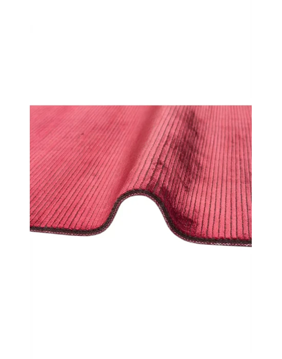 Cordoba Db Plaın Burgundy New Parlak Yüksek Alçak Dokulu Modern Makine Halısı